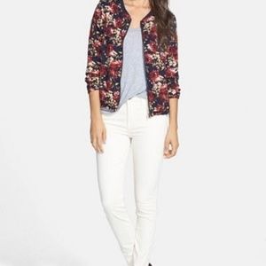 Olive & Oak Bomber Jacket Floral Size Small